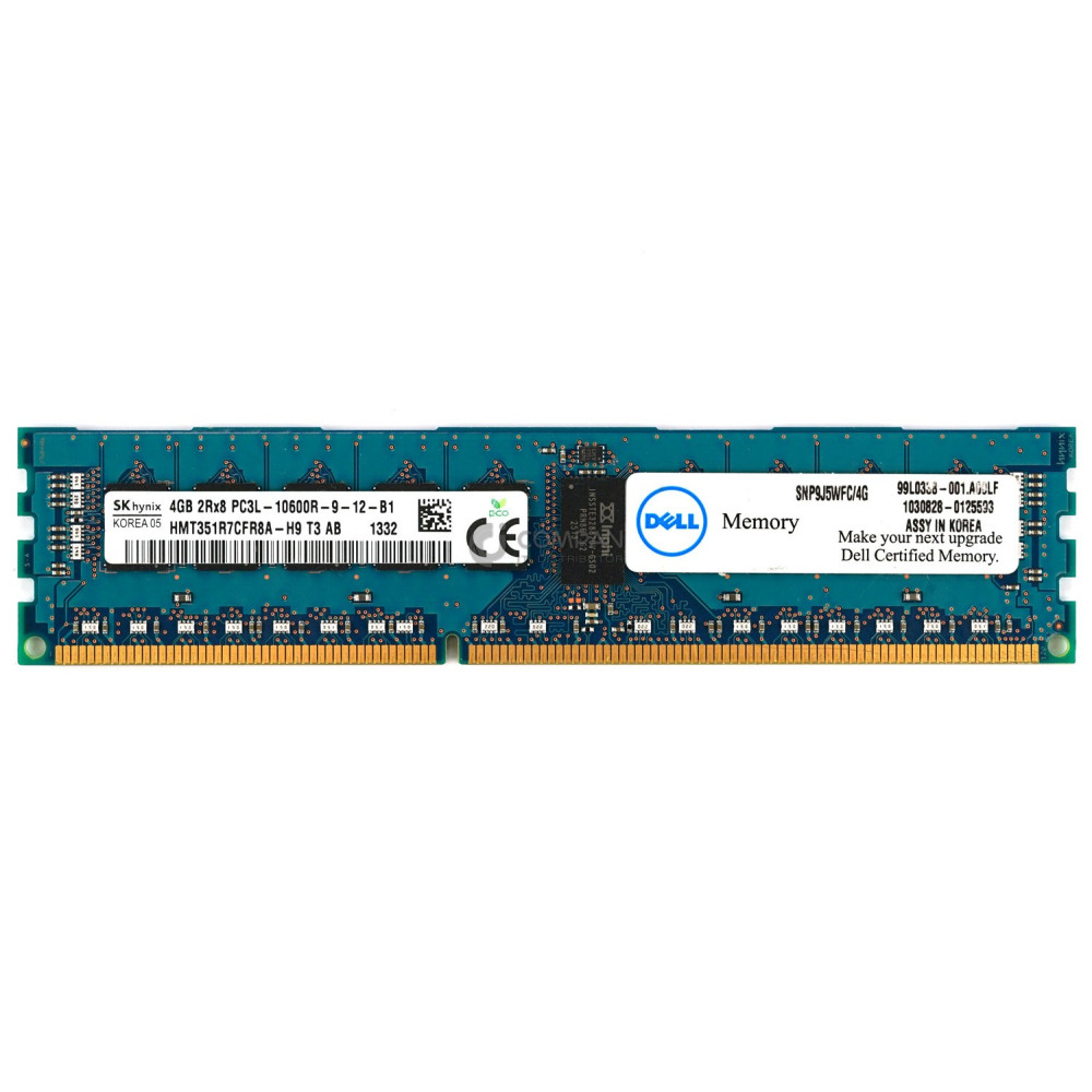 SNP9J5WFC-4G DELL MEMORY 4GB 2RX8 PC3L 10600R DDR3 SNP9J5WFC-4G SNP9J5WFC/4G, HMT351R7CFR8A-H9 SNP9J5WFC/4G, HMT351R7CFR8A-H9